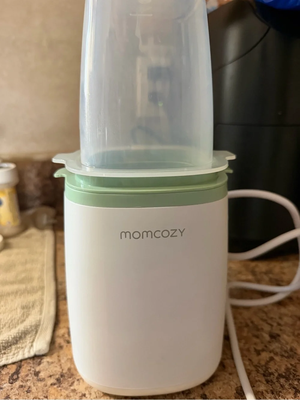 White and Sage Momcozy Bottle Warmer